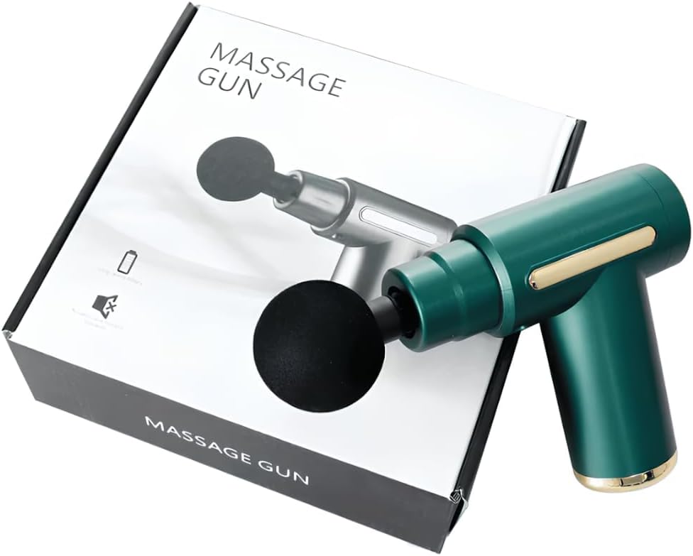 Massageador Elétrico Pistola Muscular Profissional Recarregável 4 Ponteiras Massagem Relaxante Alívio Dores Pós-Treino Miofascial Fitness Corpo Inteiro Esportivo Portátil Silencioso Premium