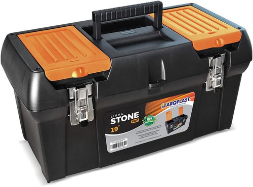 Caixa de Ferramenta Maleta Stone Pro 19" Trava de Aço Arqplast