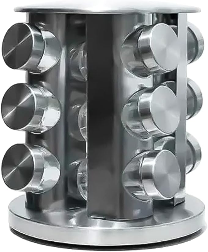 Porta Condimentos 12 Potes Base Giratória Futuro Casa Fuy428