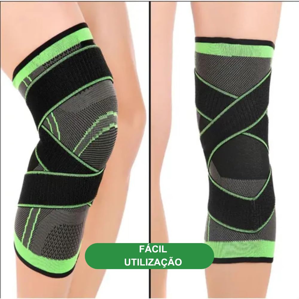 Joelheira Ortopédica Esportiva de Compressão com Estabilizador, Proteção para Treino e Recuperação Premium