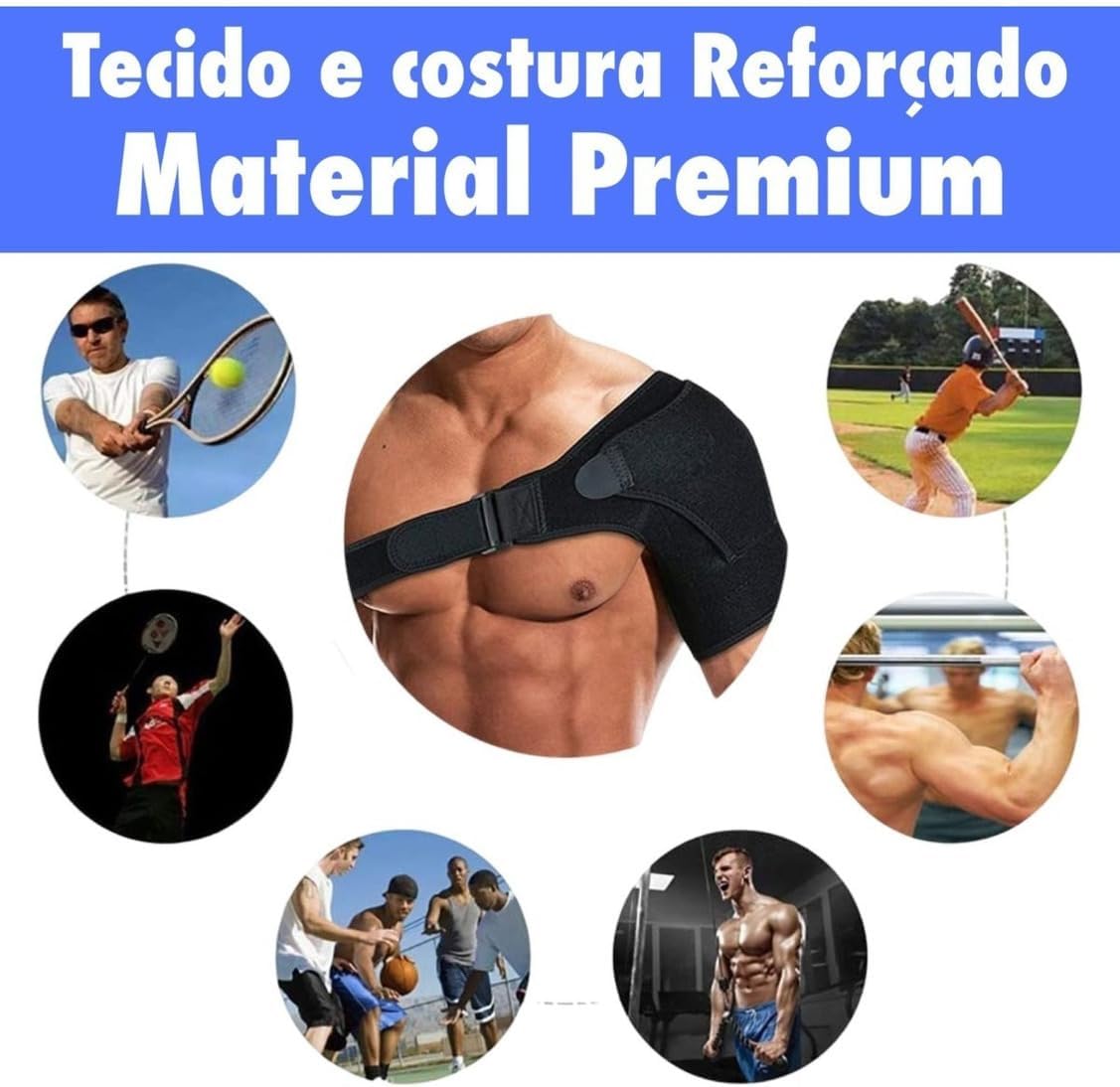 Ombreira Suporte Tensor Ombro Futebol Dor Qualidade Premium