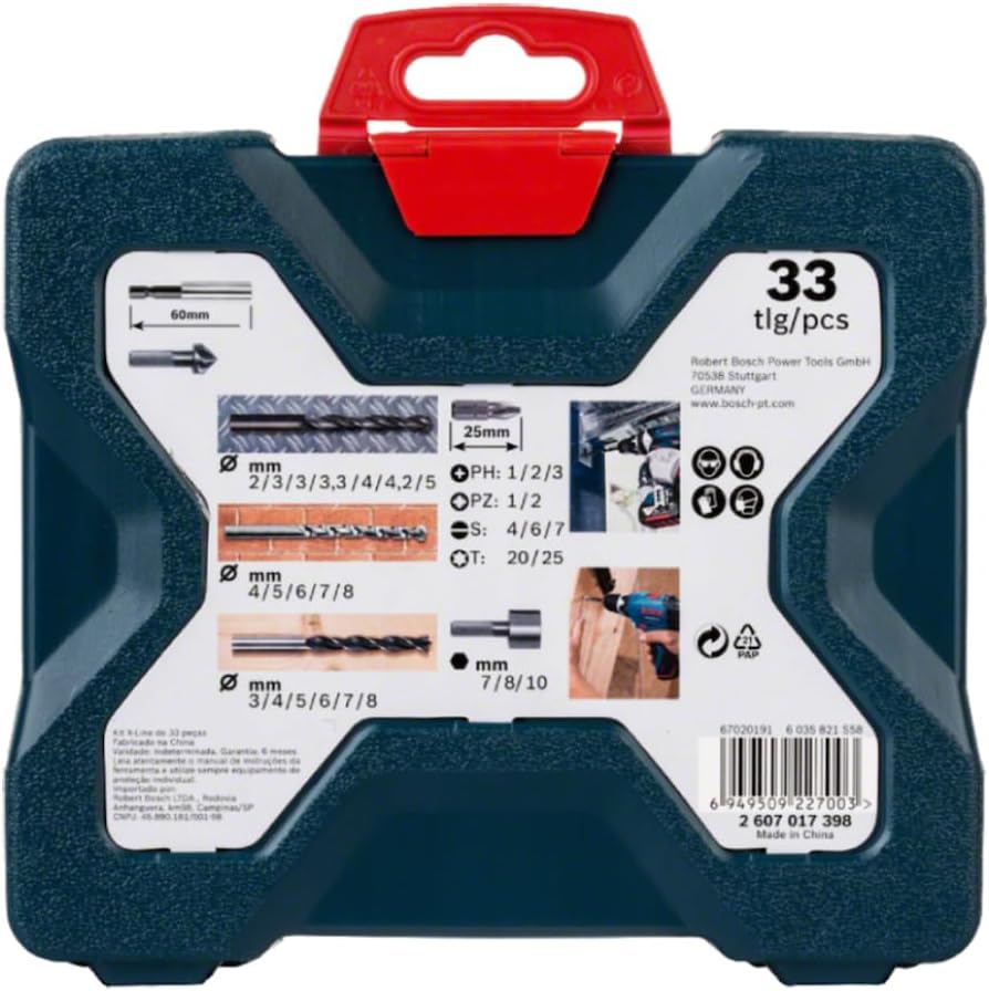 Bosch Kit de Pontas e Brocas X-Line 33 pçs
