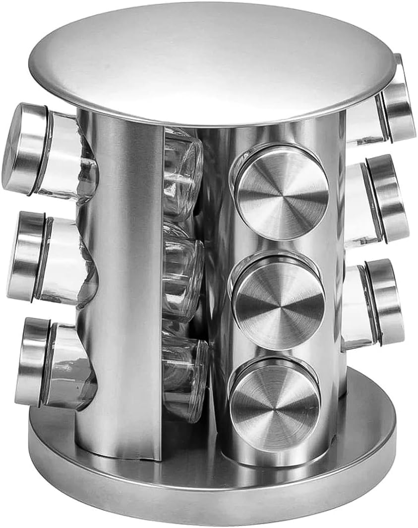 Porta Condimentos 12 Potes Base Giratória Futuro Casa Fuy428