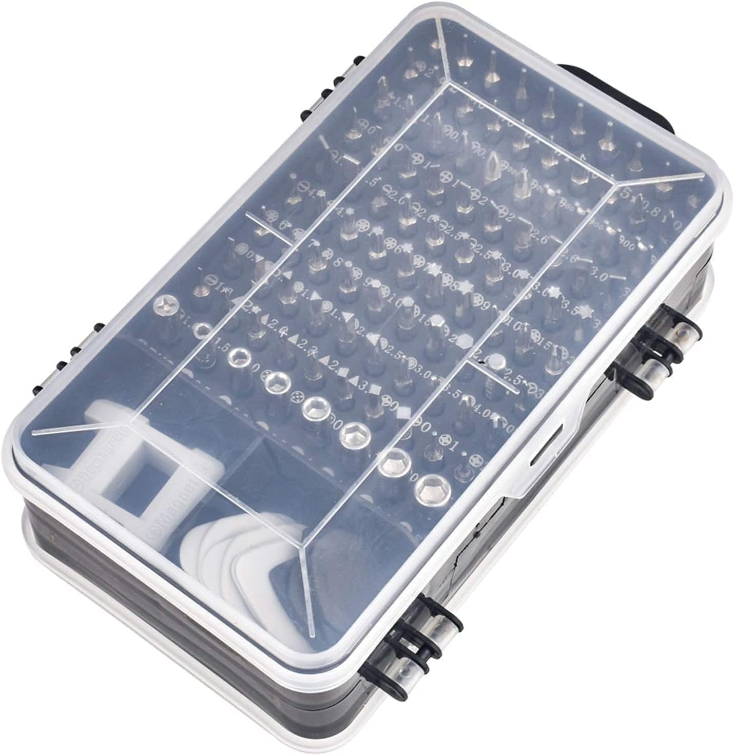 Conjunto de Chaves de Fenda de Precisão 115 em 1 Kit Ferramentas Reparo com Driver Magnético para Celular PC iPhone Notebook Console Óculos Câmera Bolsa Portátil Inclui 98 Bits Acessórios