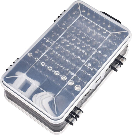 Conjunto de Chaves de Fenda de Precisão 115 em 1 Kit Ferramentas Reparo com Driver Magnético para Celular PC iPhone Notebook Console Óculos Câmera Bolsa Portátil Inclui 98 Bits Acessórios