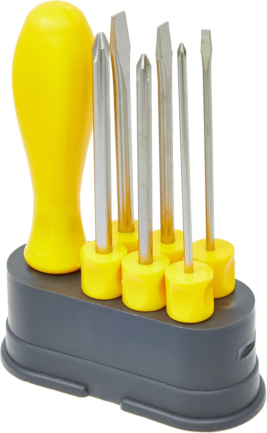 Tramontina 41110506 Jogo de Chaves de Fenda com Pontas Intercambiáveis, Conjunto de 6 Peças, Amarelo