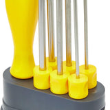 Tramontina 41110506 Jogo de Chaves de Fenda com Pontas Intercambiáveis, Conjunto de 6 Peças, Amarelo